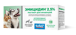 Эмицидин 2,5% раствор для инъекций